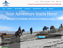 Tablet Screenshot of eveholidays.com